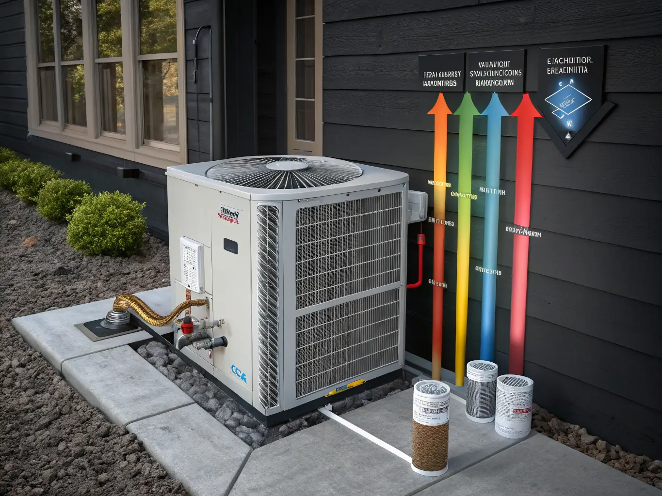 A visual representation of an HVAC system integrated with smart technology, highlighting efficiency and control. The image should convey innovation and reliability.